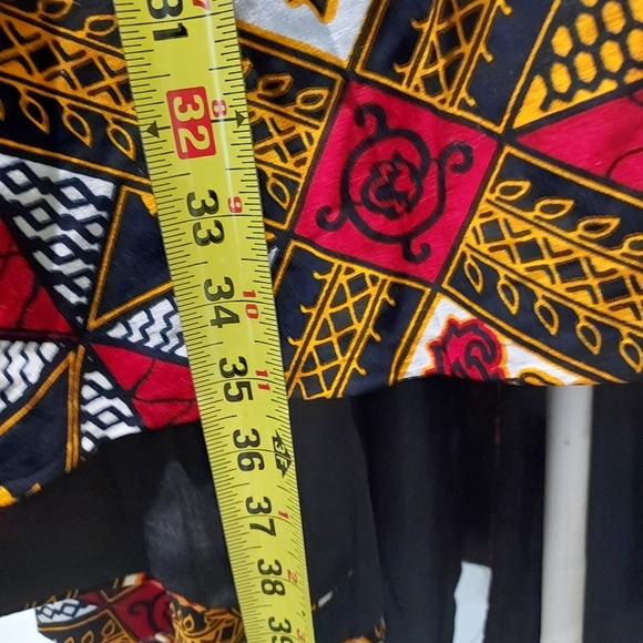 Mae Otti Navy Yellow Red Print High Low Dress - Picture 11 of 15